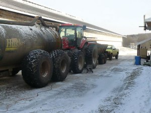 Starting equipment and dealing with manure were difficult in double-digit below zero weather, not to mention the wind chill.